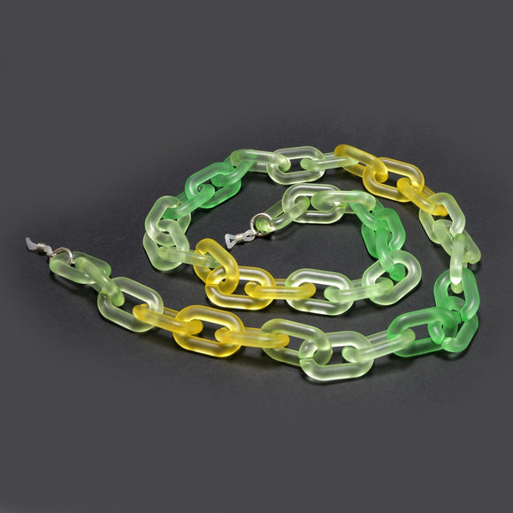 YELLOW & GREEN FROSTED SUNGLASSES CHAIN