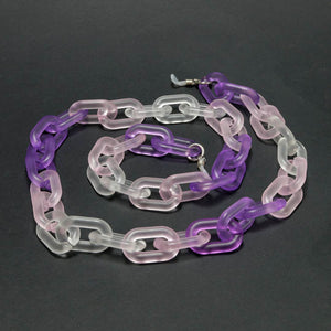 PURPLE FROSTED SUNGLASSES CHAIN