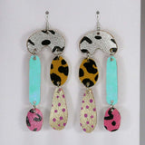 HAND PAINTED LEATHER EARRINGS