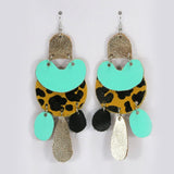 HAND PAINTED LEATHER EARRINGS