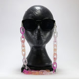 PINK FROSTED SUNGLASSES CHAIN