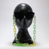 YELLOW & GREEN FROSTED SUNGLASSES CHAIN