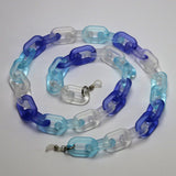 BLUE FROSTED SUNGLASSES CHAIN