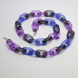 BLUE & PURPLE FROSTED SUNGLASSES CHAIN