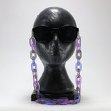 BLUE & PURPLE FROSTED SUNGLASSES CHAIN