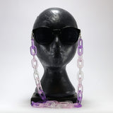 PURPLE FROSTED SUNGLASSES CHAIN